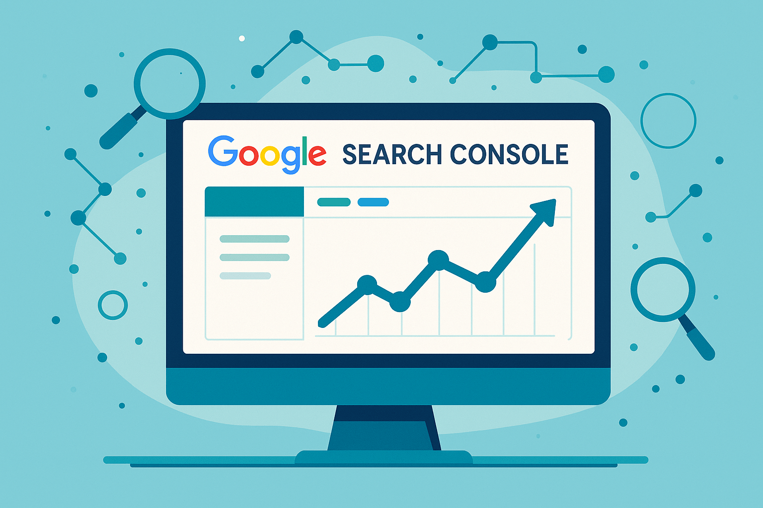 Google Search Console mit Wachstumsdiagramm