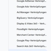 Google Analytics Produktverknüpfungen