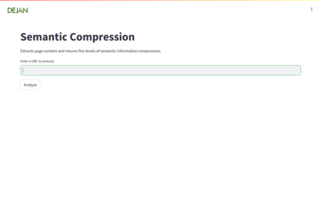 Dejan Semantic Compression