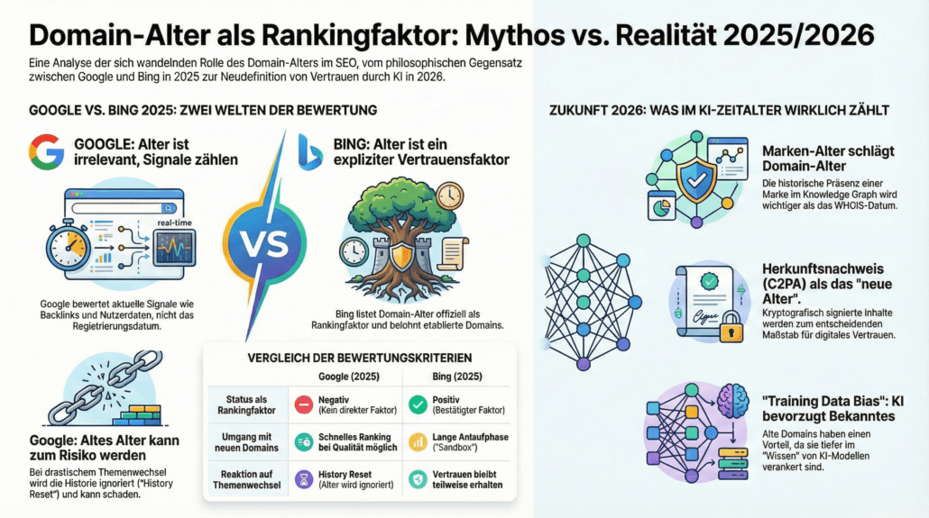Info-Grafik Domainalter als Rankingfaktor